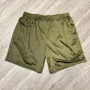 Starter Men's 2XL Mesh Athletic Shorts Elastic Waist Drawstring Army Olive Green